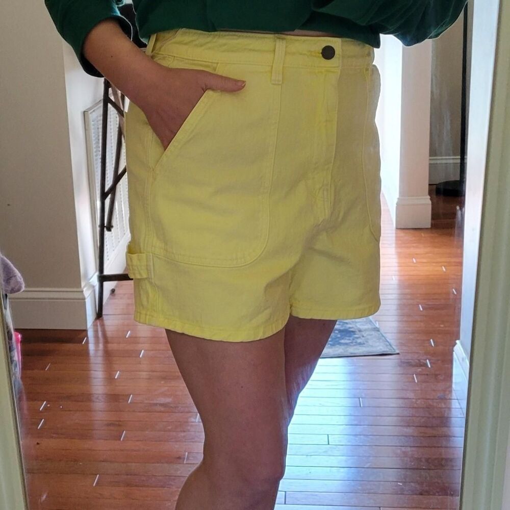 NWT Universal Thread Yellow Shorts Carpenter Utility Hammer Loop Colorful